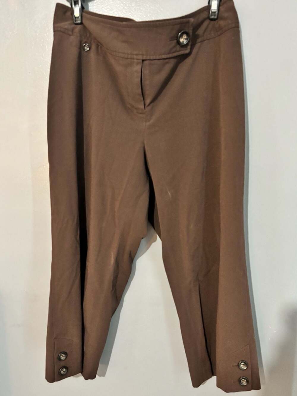 Style and Co. Pants Womens 8P Brown Cropped Capri